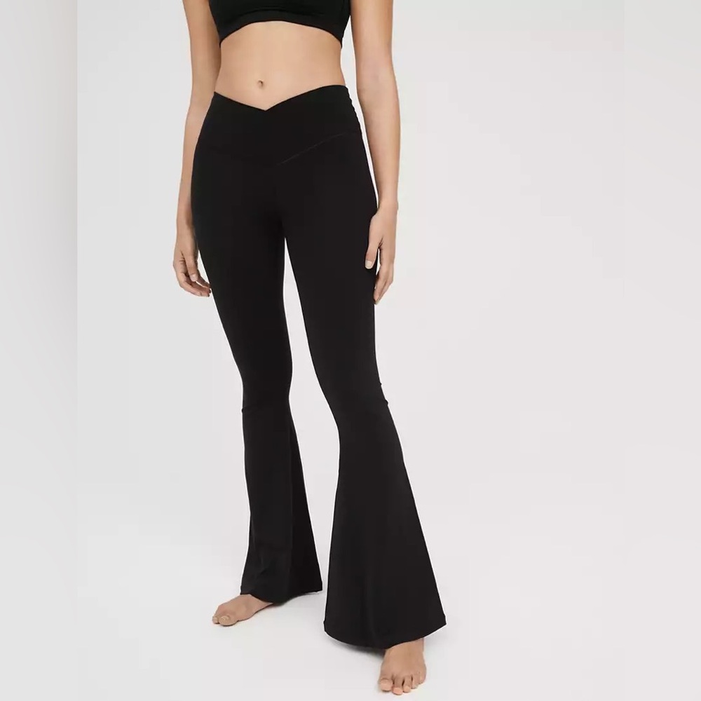 Aerie Offline Super Flare Leggings with Crossover Waistband!